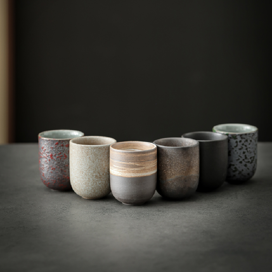 Japanese Healthy Lifestyle - Nieuwe Vintage Keramiek Kopjes Japanse Steengoed