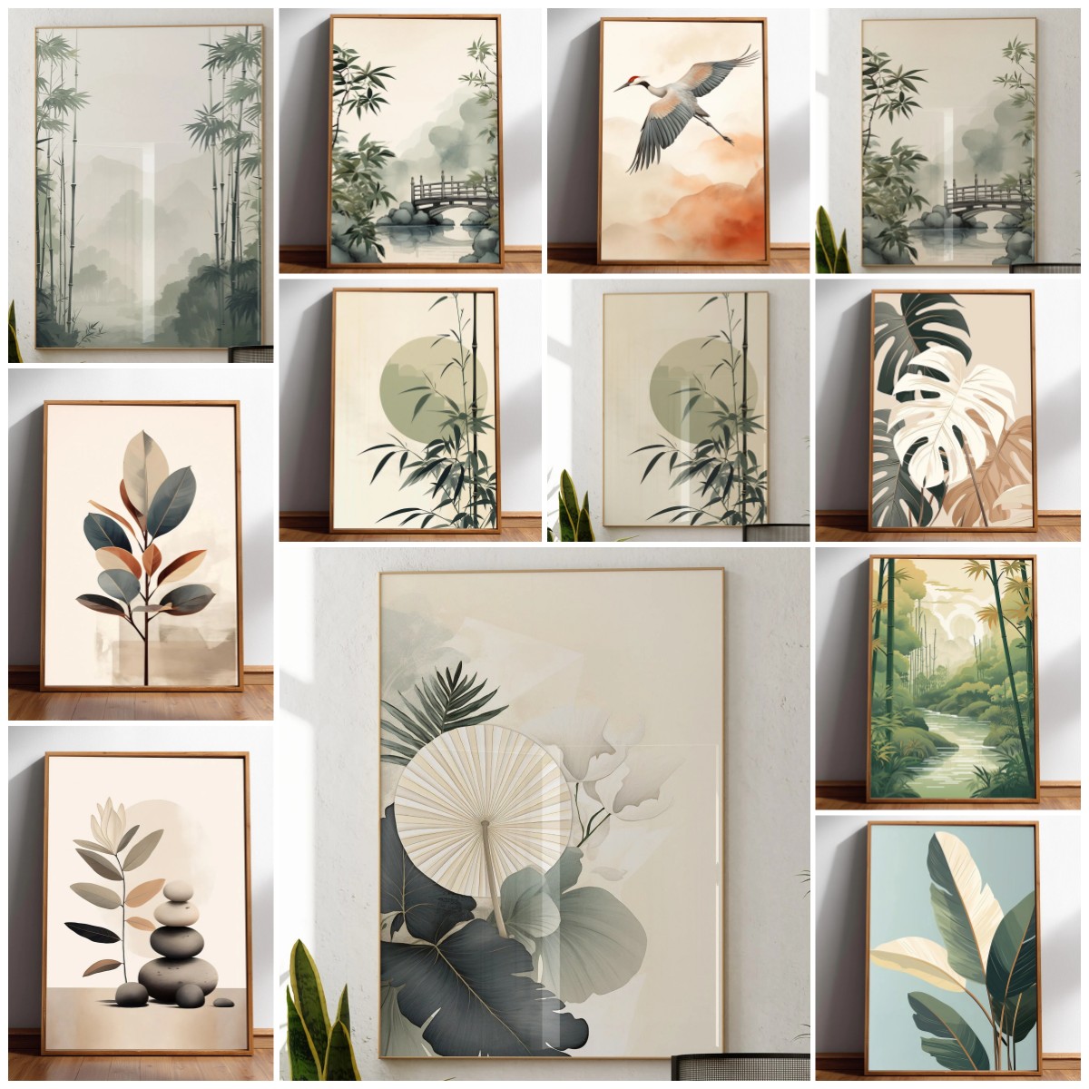 Japandi Wall Art Minimal Botan - Japanese Zen Lifestyle recensie en prijs