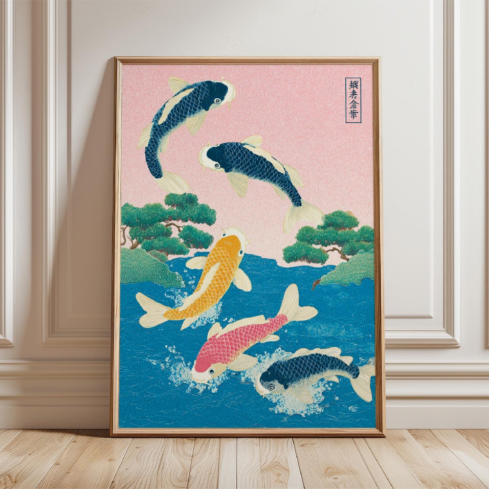 Japanse Koi Vis Poster Gouden  - Japanese Zen Lifestyle recensie en prijs