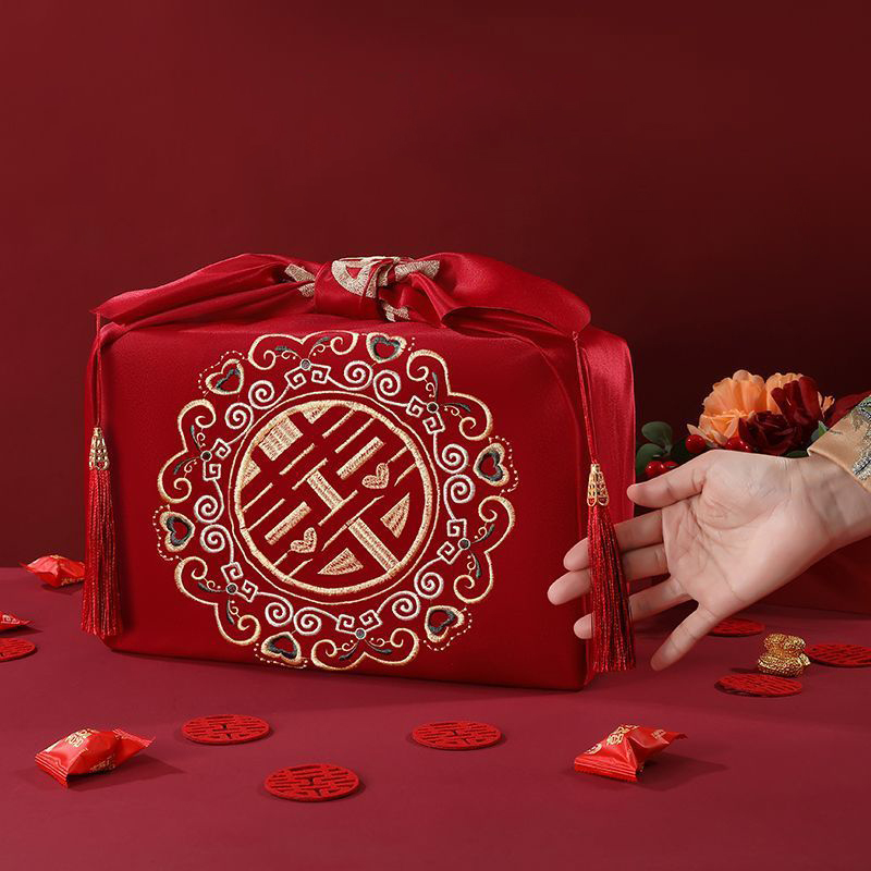 Chinese stijl rode zakdoek Fur - Furoshiki Wrap Cloth recensie en prijs